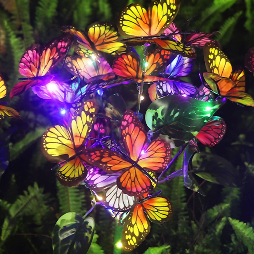 2 шт. солнечный светильник-бабочка светодиодный садовый светильник