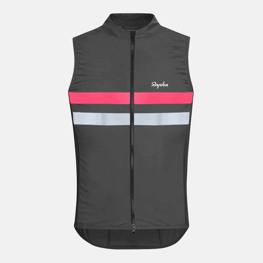 

Best quality Lightweight cycling wind vest windproof Water repellent Nylon fabric race fit with two way zipper black