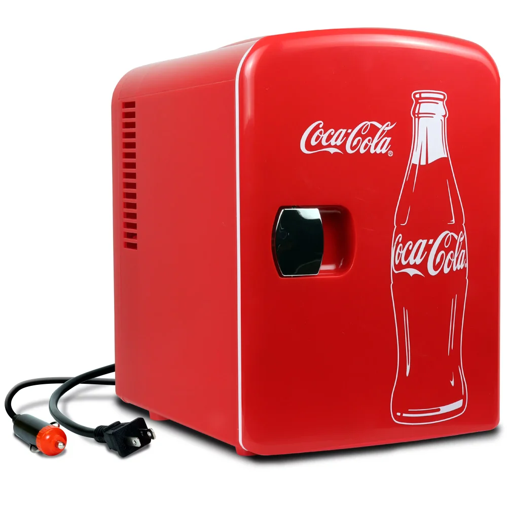 

mini fridge 6 Can Mini Fridge Portable 4L Mini Cooler Travel Compact Refrigerator (US Stock