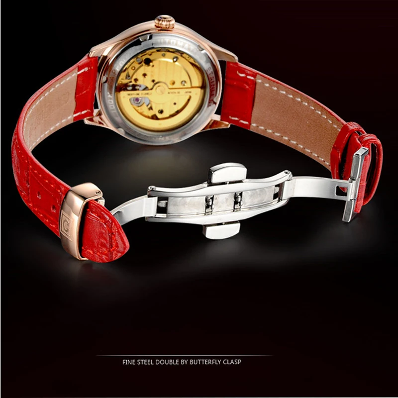 CARNIVAL Brand Fashion Mechanical Watch For Women Luxury Automatic Wristwatch Ladies Waterproof Luminous Clock Relogio Feminino enlarge