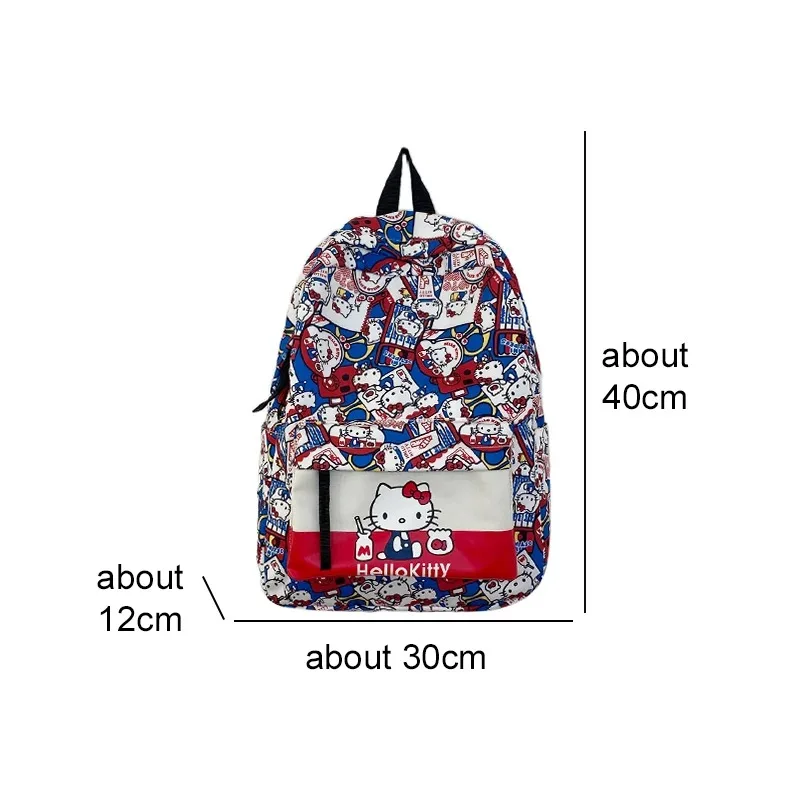 Рюкзак Sanrioed с изображением котенка из аниме Hello Kitty милые школьные ранцы