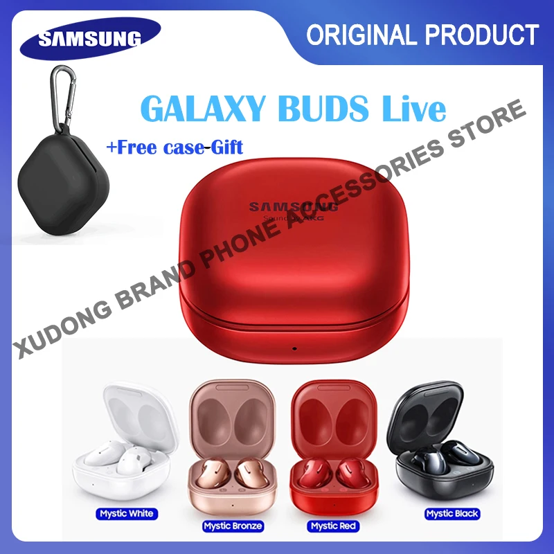Original Samsung Galaxy Buds Live Bluetooth 5.0 True Headset Wireless Headphones Music Earbuds Handsfree HK Version + Free Case