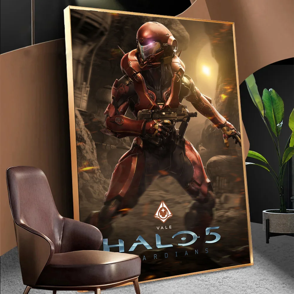 Game H-halo Hot Whitepaper Poster Retro Kraft Paper Sticker DIY Room Bar Cafe Vintage Decorative Painting