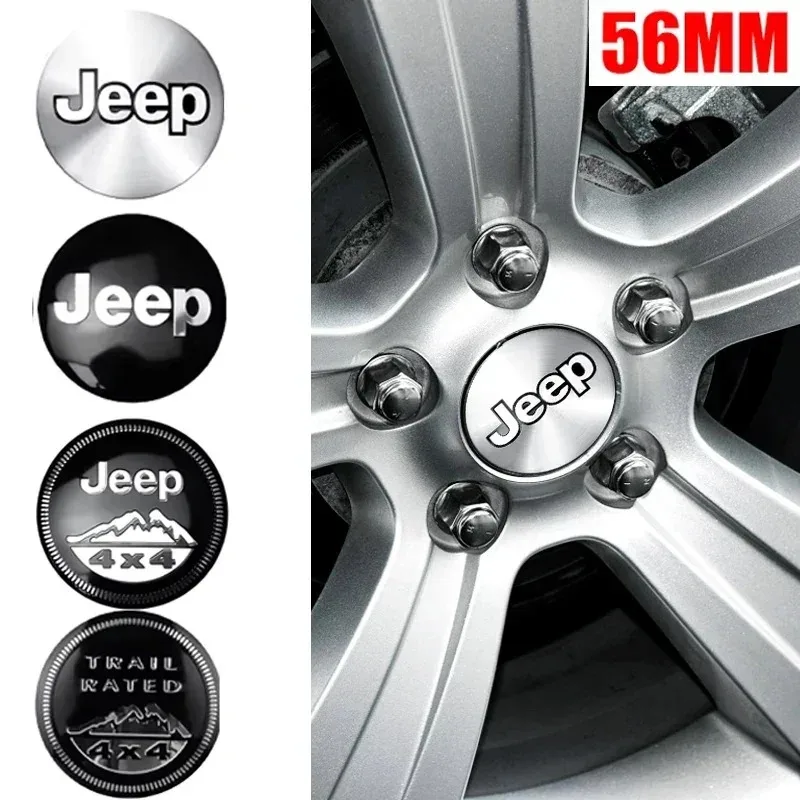 Фото Наклейки на центральные колпачки колесных дисков (4 шт.) для Jeep Patriot, Grand Cherokee, Commander, Wrangler JL, Renegade, Liberty, Compass, Patriot №3