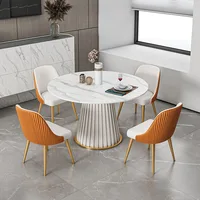 Center Round Dining Tables 4 Chairs Withe Hallway Marble Living Room Dining Tables Small Tv Esstische Set Furniture WW50DT