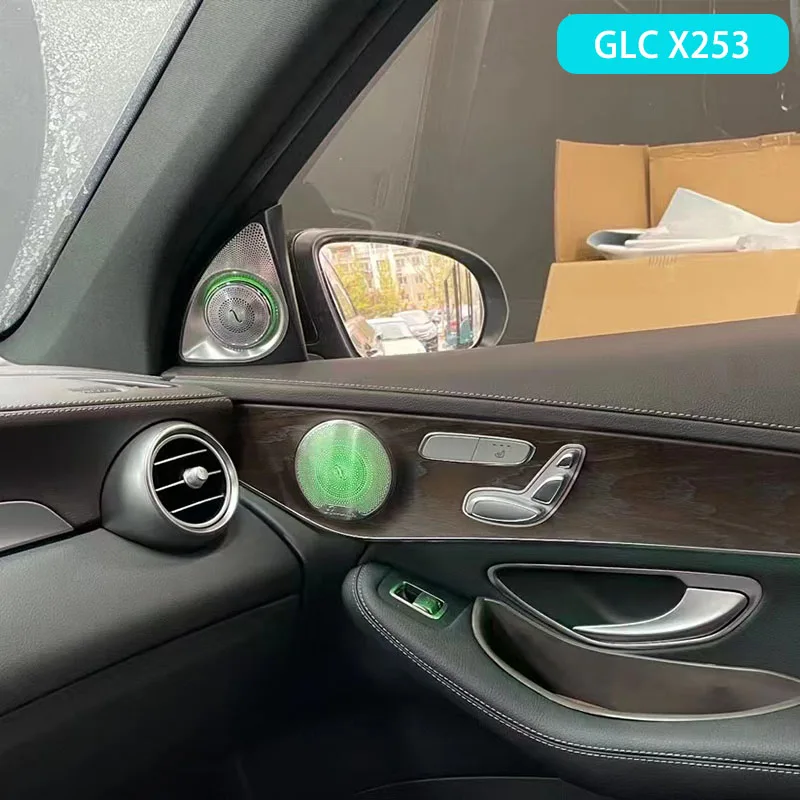 3D Вращающийся Динамик для Mercedes Benz GLC E C S Class X253 W213 W205 W222 W223 светящийся