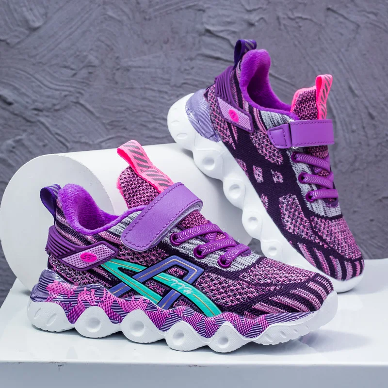 

Sneakers Kids Jumping Tiger Children's Cotton Shoes 2021 Winter New Plus Velvet Warm Female Child Korean Version Of The Hundred