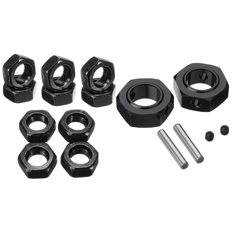 

10Pcs M10 Metal Nut Wheel Hex M10XP1.0 NT002 For JLB Racing CHEETAH 1/10 Brushless & 1Set Wheel Joint EA1015