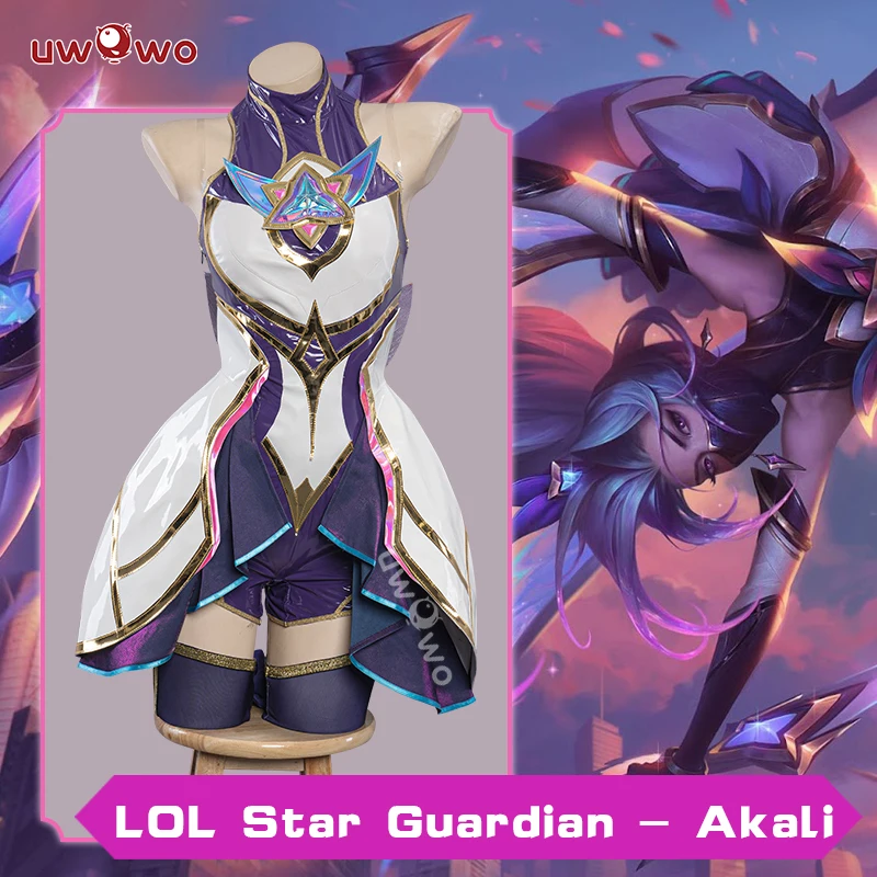 UWOWO игровая Лига Легенд/LOL Star Guardian Akali косплей костюм K/DA Ahri Seraphine xaya Akali SG Косплей