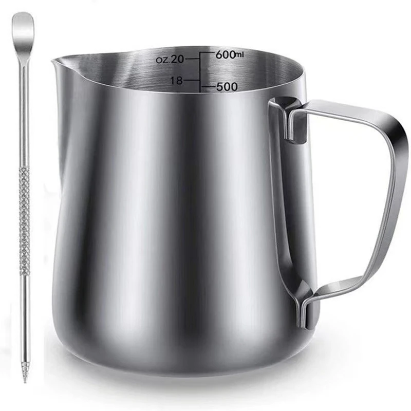 

20Oz/600Ml Stainless Steel Milk Frother Cup Milk Coffee Cappuccino Latte Milk Jug Cup