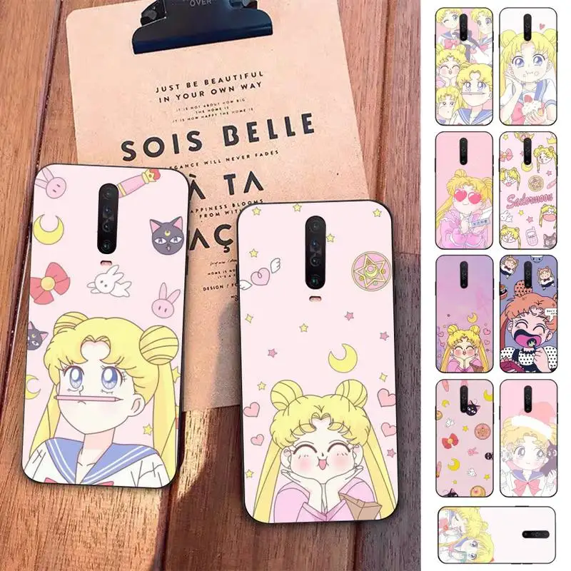 

Cute moon Girl Phone Case for Redmi 5 6 7 8 9 A 5plus K20 4X S2 GO 6 K30 pro
