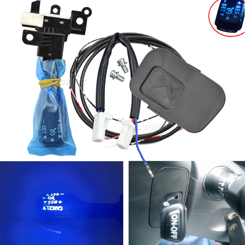 Фото 84632-34011 Переключатель круиз-контроля для Toyota Corolla 2006-2009 с накладкой на руль 45186-12010 45186-02080 45186-02110 №4