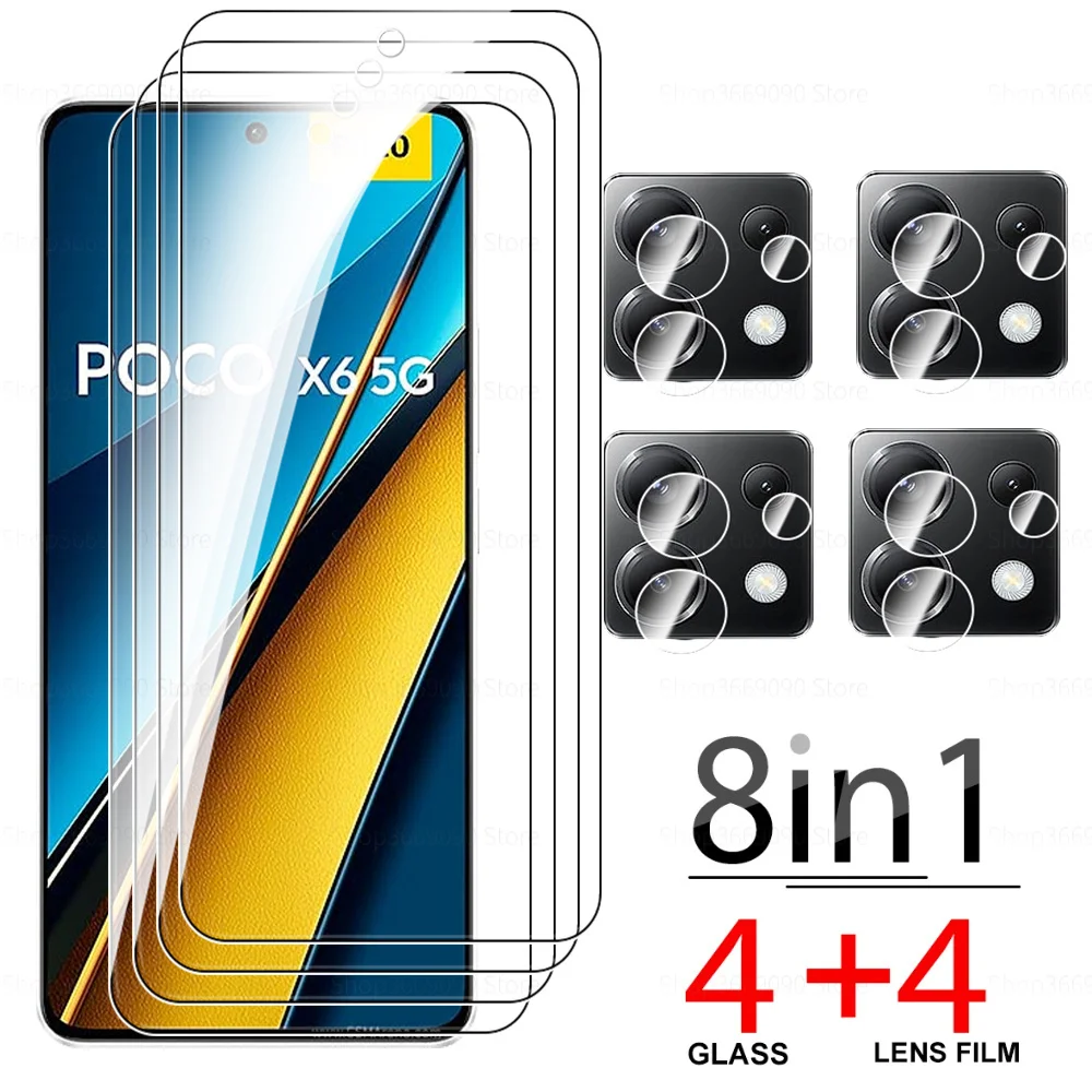 8в1 Pocox6 Poko Little X 6 Pro X6pro Защитный объектив камеры для Xiaomi Poco X6 5G Защитная пленка из
