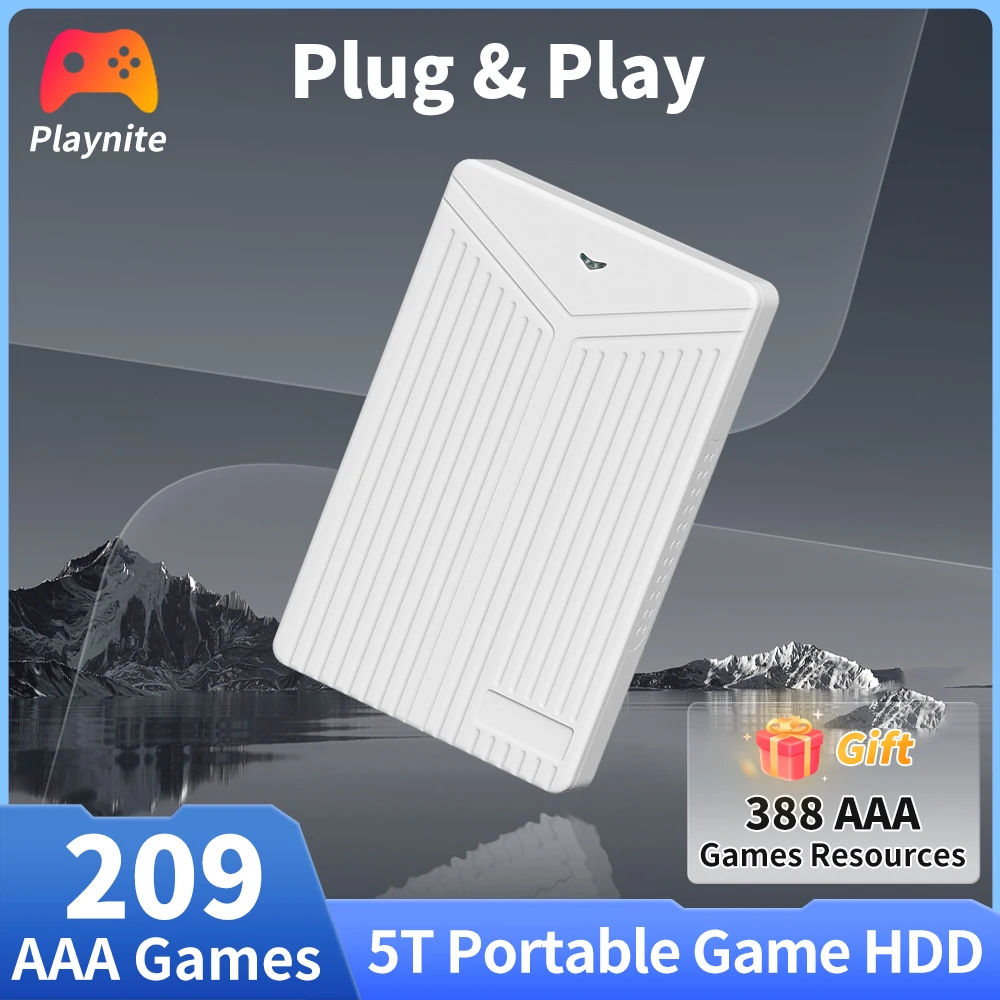

Портативная внешняя игровая консоль 5T HDD, встроенные 200 + AAA Ретро игры, ПК, игровая система, совместимая с PS2/PS3/PS4/WiiU