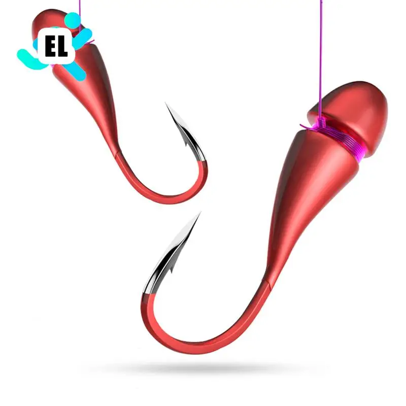 

20 шт. рыболовный перевернутый красный крючок имитация Красного дождевого червя крючки Оловянная Мормышка рыболовный крючок