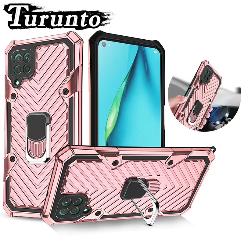

Shockproof Armor Phone Case For Huawei P40 Lite E P40 P30 Lite Car Holder with Ring Protection Cover For Huawei P Smart Pro