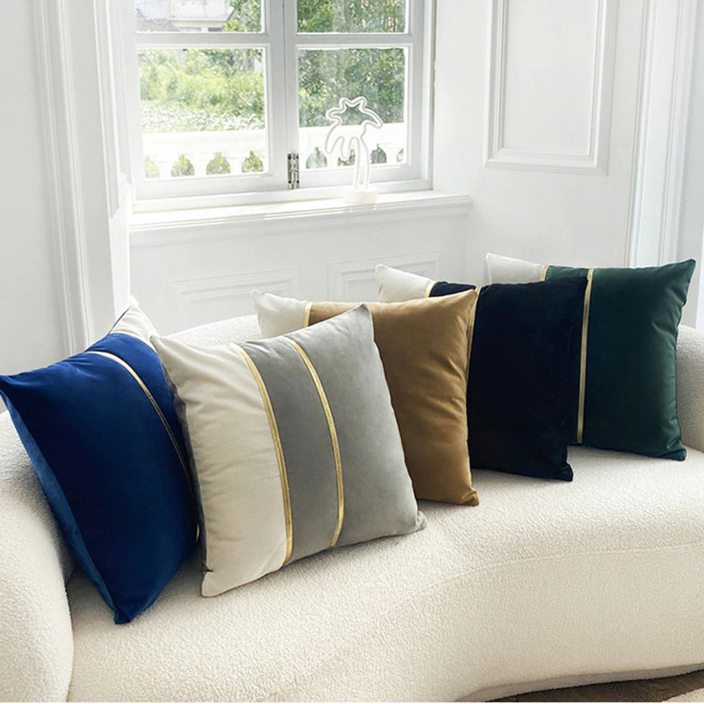 

Sofa Chair Pillow Cover Cushion Cover Patchworks Stitching Pillowcase Office Home Bed Car Seat Hotel Decorations
