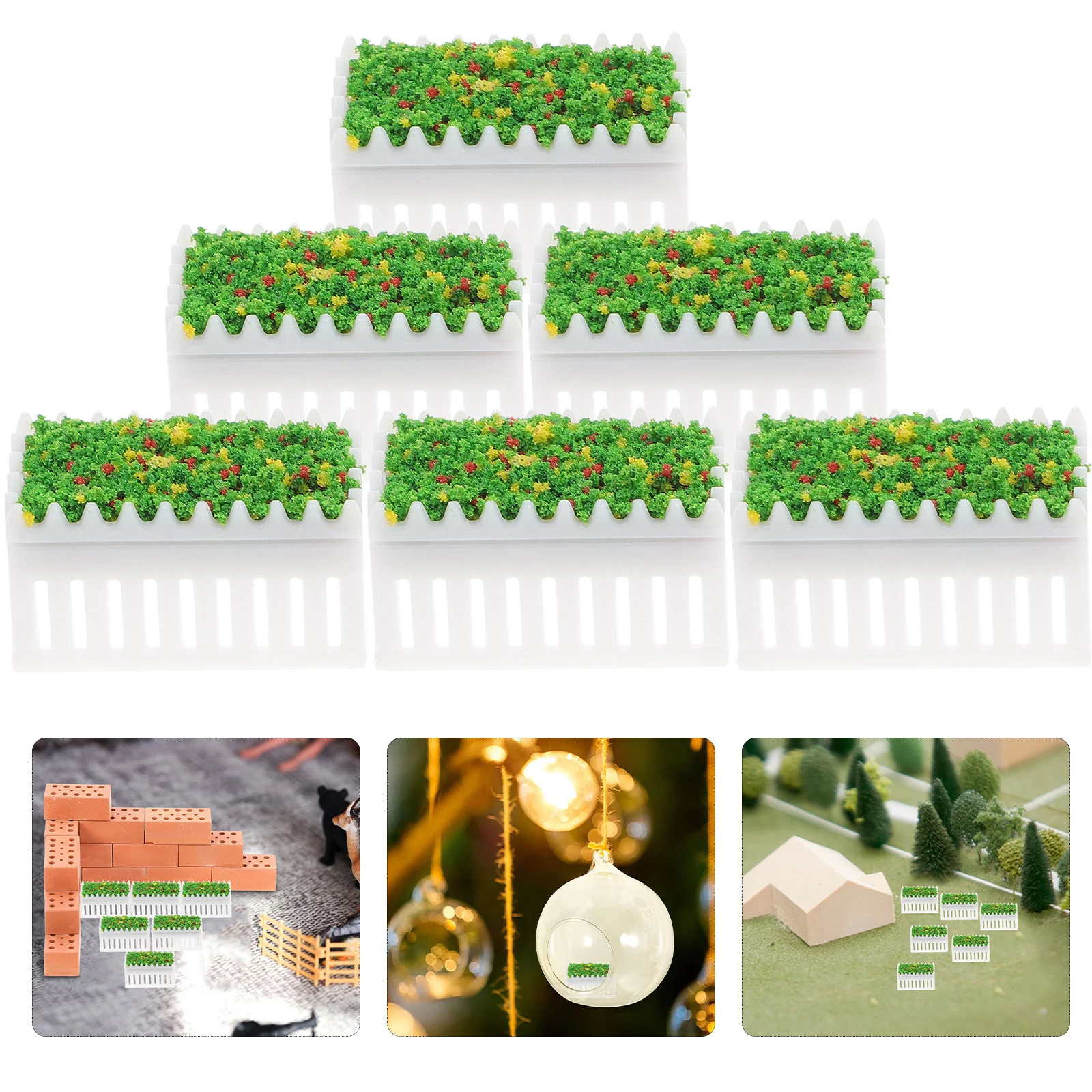 

6pcs Vivid Miniature Succulent Plants for Dollhouse Fairy Garden Micro Landscape