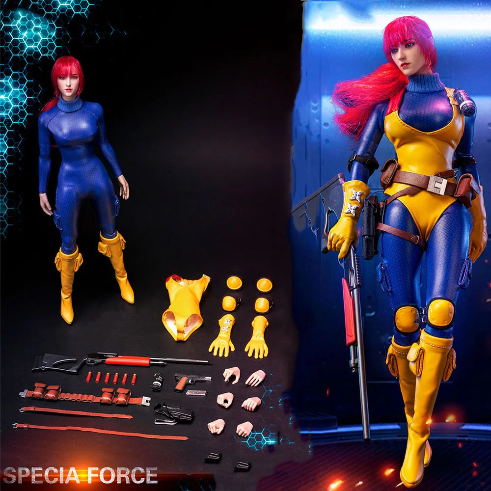 

BBK BBK013 1/6 Scale Full Set Redhead Scarlett Special Forces Agent Battlesuit Edition Sexy Female GIJOE 12" Action Figure Body