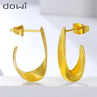dowi 2022 luxury womens high quality gold color irregular geometries drop stud earrings delicate pendiente jewelry