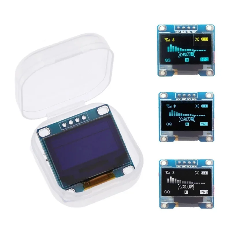 

0,96 дюймовый синий желтый белый I2C IIC модуль связи с ЖК-дисплеем старшая версия VCC начинается (без версии для пайки)