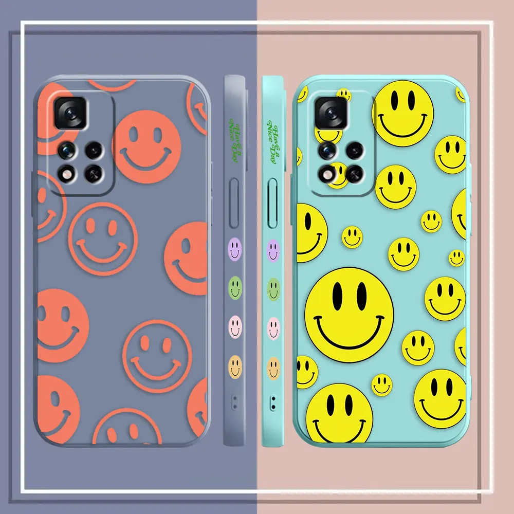 Phone Case For Redmi Note 12 11 11T 11R 11S 10 9T 8 7 7S PRO PLUS 4G 5G Case Cover Fundas Cqoues Shell Capa Funny Smiling Face