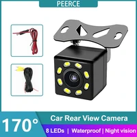 peerce rear view mirror camera 8 led 170%c2%b0 night vision waterproof 12v universal hd video in stock