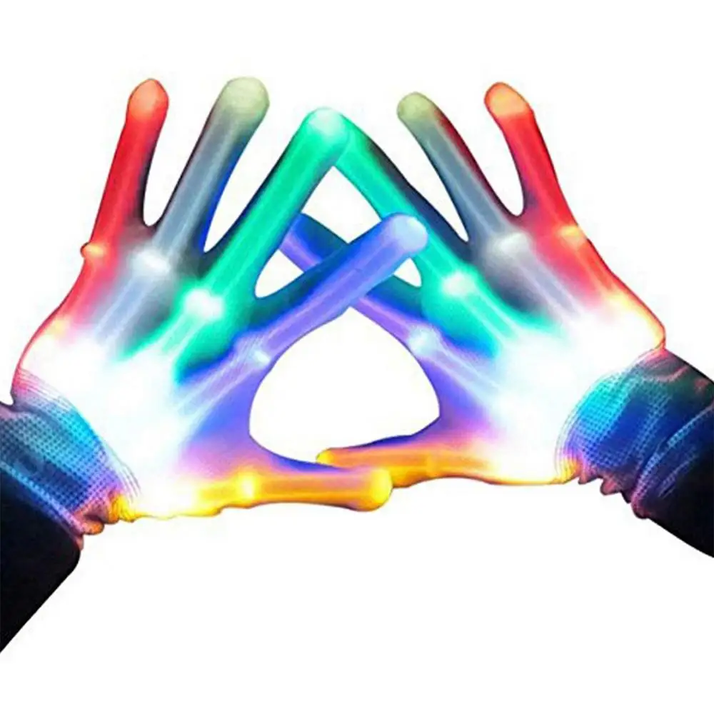 

Gloves Props Elastic 2Pcs Colorful LED Glowing Kids Party Stage Performance Props