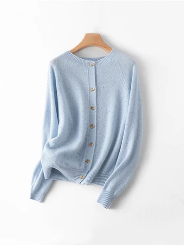 SuyaDream мериносовая шерсть кардиган, небесно-голубой, розовый