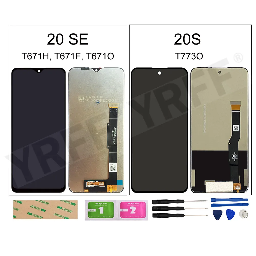 

For TCL 20S T773O LCD Display+Touch Screen Digitizer Assembly For TCL 20 SE T671F T671O T671H LCD Screens Replacement+Tools