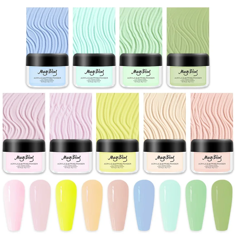

9 Boxes Acrylic Powder Collection 3D Carving Dipping Nail Polymer Tips Extension Manicure Professional System Nail Art Supplies