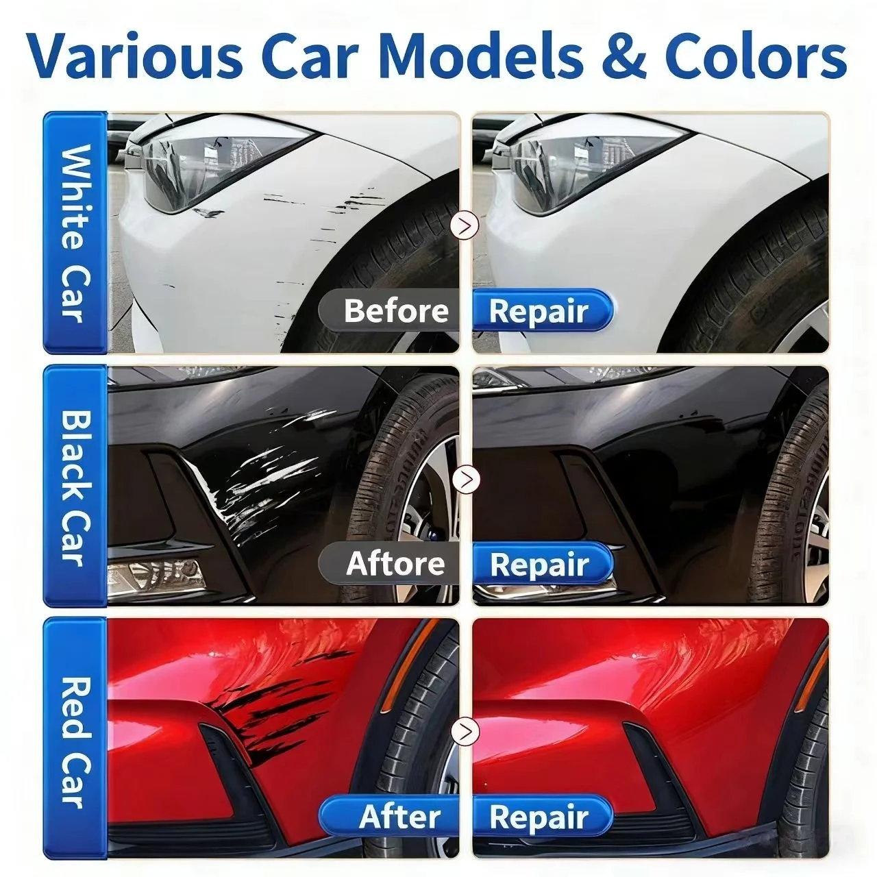 Фото Краска для ремонта царапин на автомобиле (Crystal White Tricoat (G1W/WA140X)) для Cadillac, набор для быстрого и простого ремонта царапин на автомобиле №3