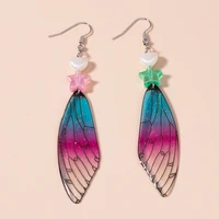 elegant dragonfly wings drop earrings for women fashion colorful dangle earrings girls party birthday clothes jewelry gifts