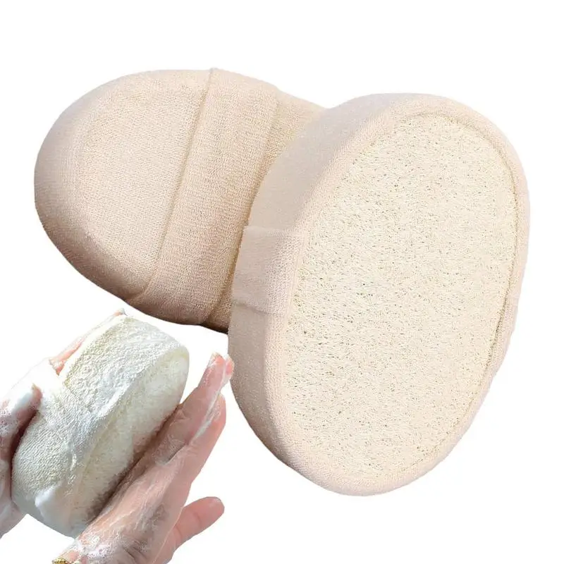 

Loofah Sponge Pad 2pcs/set Soft Shower Loofah Scrub Sponge Showering Scrubber Pads Bathroom Accessories For Cleansing Back Arms