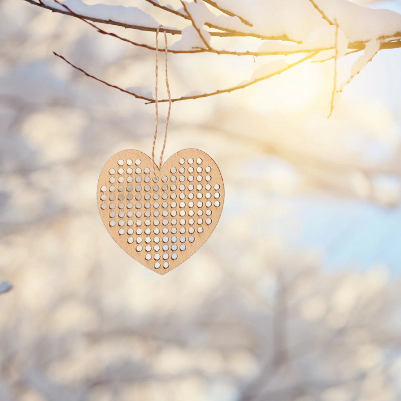 20 шт. деревянные подвесные бирки в форме сердца с пустым отверстием вышитый
