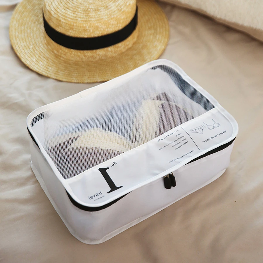 

Складные тканевые сумки для хранения, белые, полиэстер