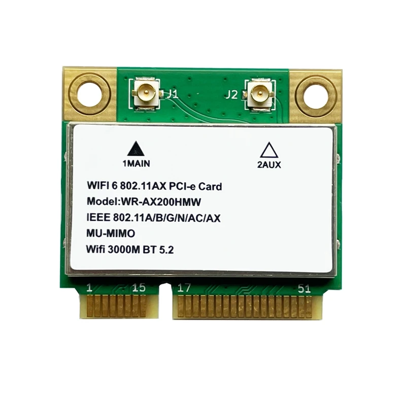 

AX200HMW AX200 2974M WIFI6 Module Dual Band MINI PCIE 802.11Ax 160Mhz Wireless Network Card WIFI Card For Laptop Win10