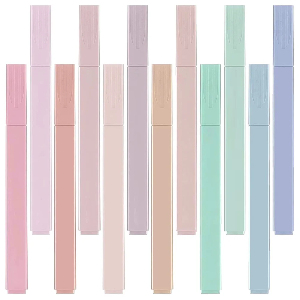 

12pcs Double-ended Highlighters Fluorescent Pen Painting Drawing Pens for School