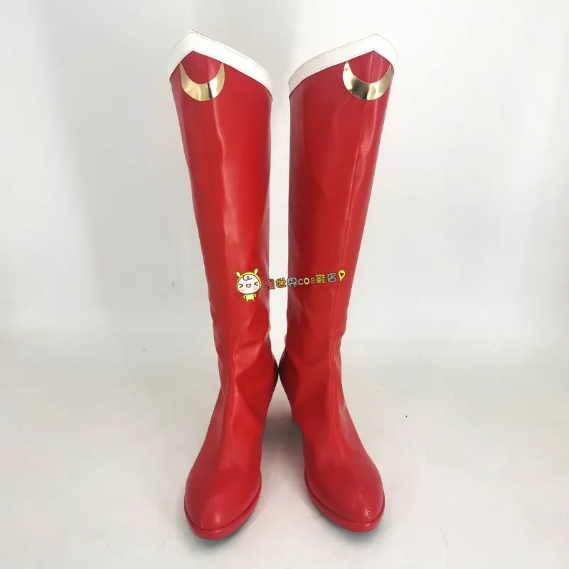 Красные сапоги в стиле аниме Сейлор Мун Цукино Усаги обувь для косплея