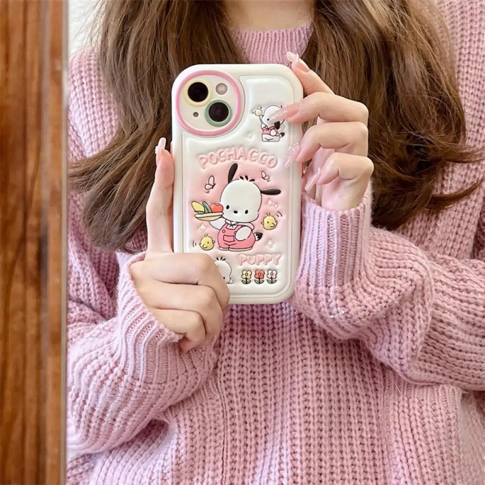 

Cartoon Phone Case Kawaii Cute Pochacco Iphone13 12 11Pro Max Sanriod Phone Holder Cinnamoroll Soft Shell Anti-Drop Mobile Cover