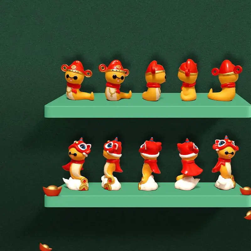 Новогодние украшения Змея Год Смола Бог богатства Слиток Украшение Миниатюрная