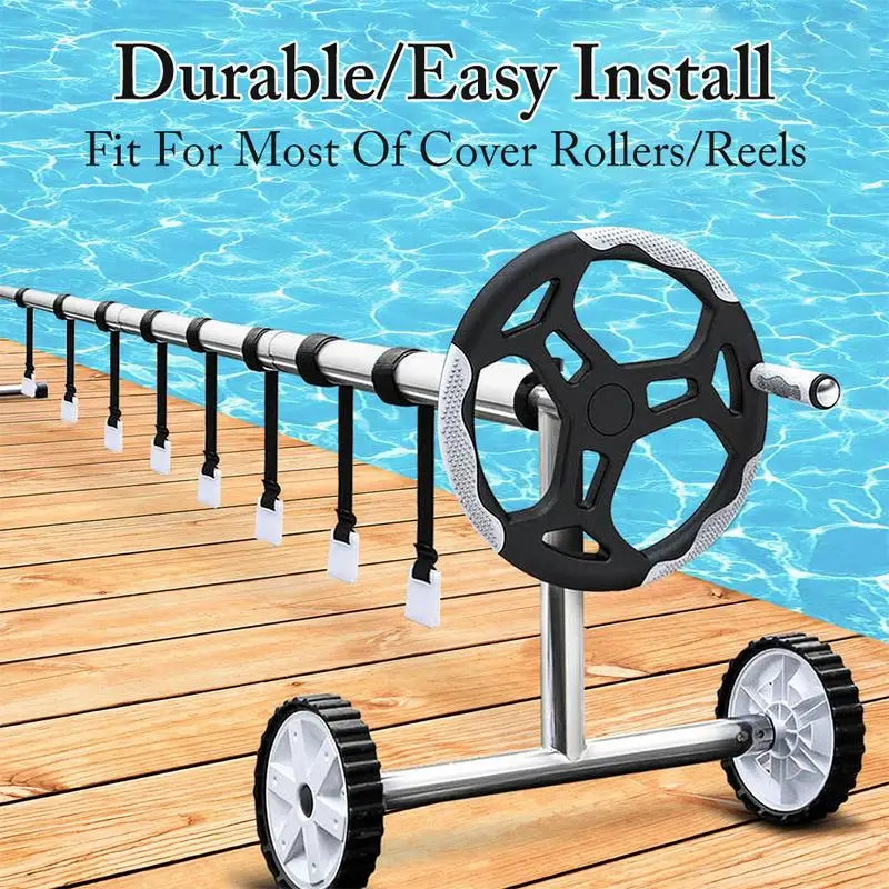 

Pool Cover Roller Attachment Solar Blanket Straps Kit Universal Pool Strapping Kit For Pool Solar Cover Reel Accessory 8sets