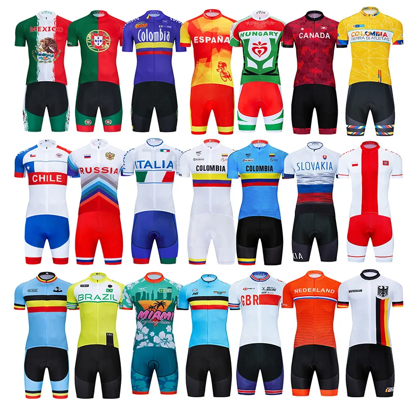 

2023 Team Mexico Cycling Jersey 20D Gel Bib Set MTB Bicycle Clothing Bike Clothes Ropa Ciclismo Mens Short Maillot Culotte Suit