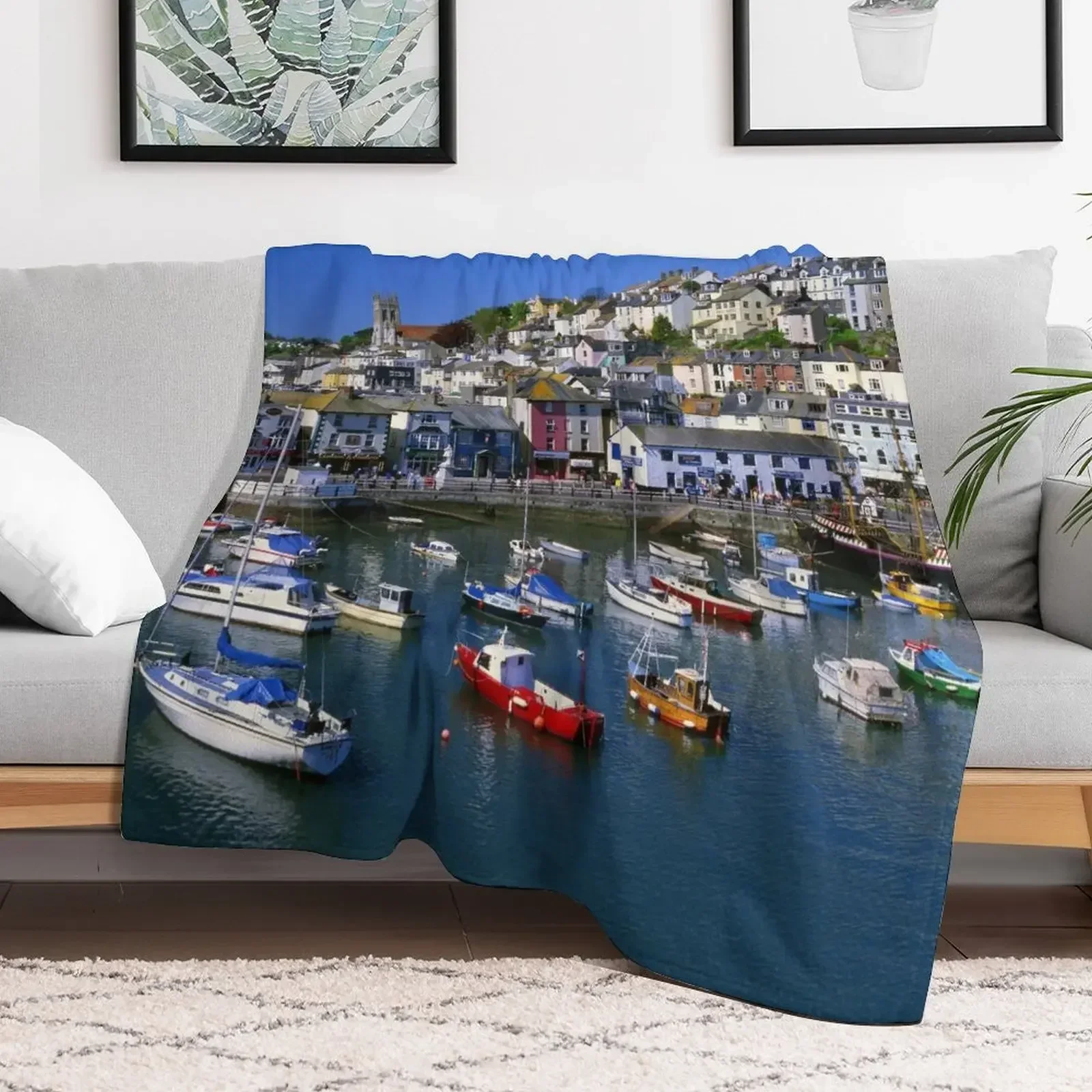 Одеяло Brixham Harbour покрывало для дивана летнее постельное белье клетчатые одеяла