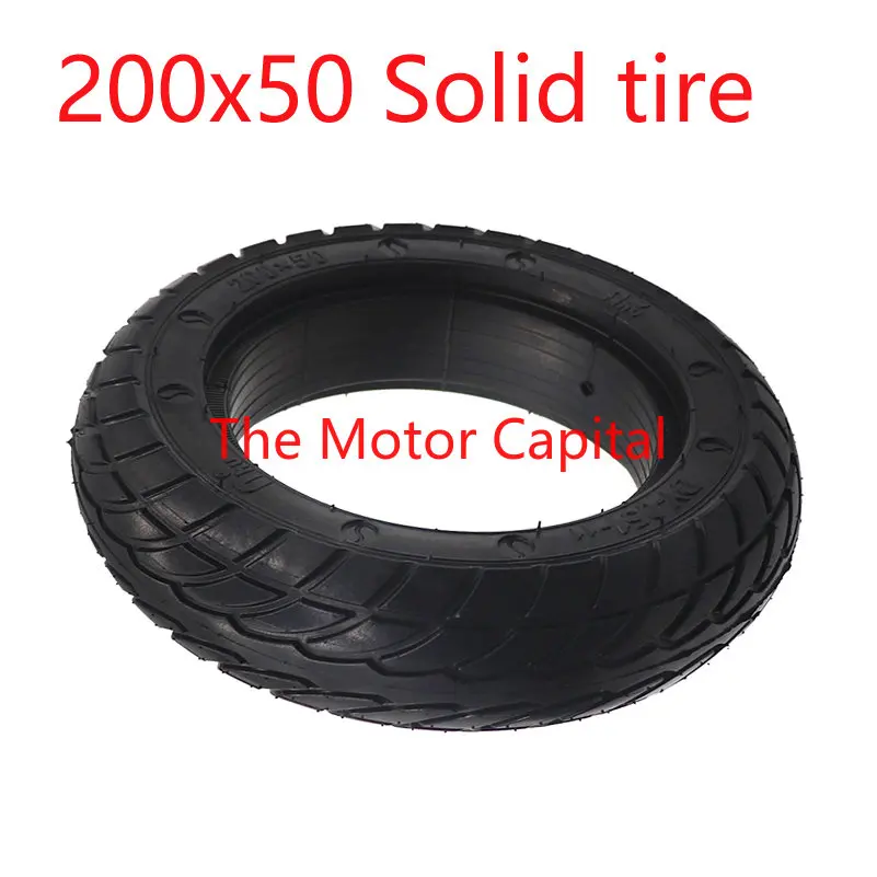 

new pattern 8 Inch 200x50 Solid Tire For Electric Bike Durable E-bike E-scooter Replacement Parts Black