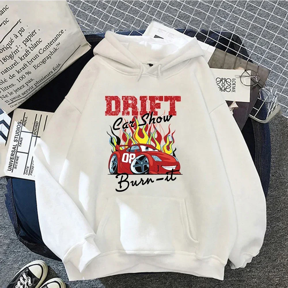 Толстовки с капюшоном Cars Lightning McQueen женские винтажные пуловеры Jasmine Kawaii одежда