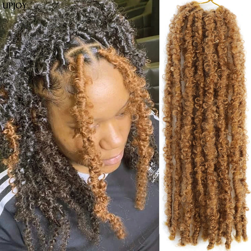 

Upjoy Hair Faux Locs Crochet Hair Butterfly tresse cheveux Natural Twist Dreadlocks Hair Crochet Braids 12" 14" 12 Strands/Pack