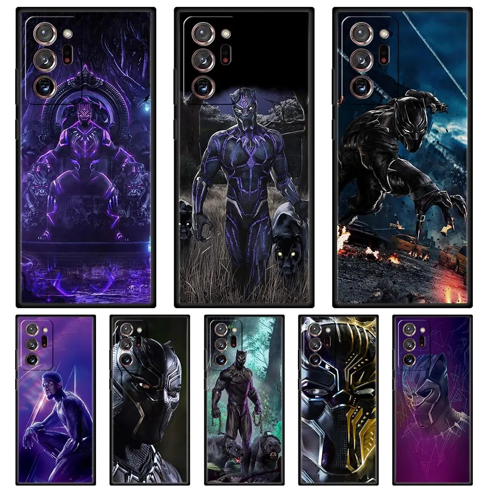

Cover Case for Samsung Galaxy Note 8 9 10 20 Plus Lite Ultra F12 F22 F23 M12 M23 M33 M52 Funda Korea Marvel Black Panther