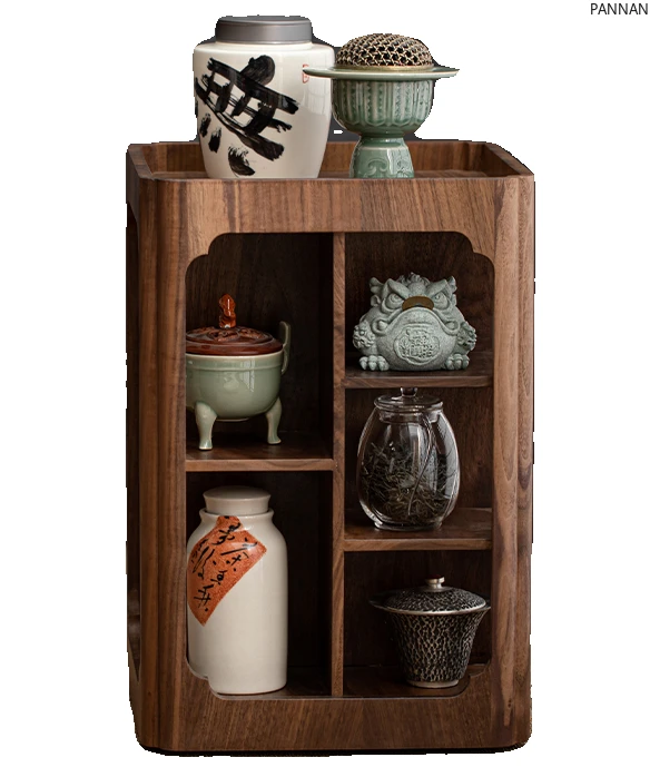 Североамериканский черный орех вращающийся Linglong Pavilion домашний настольный шкаф