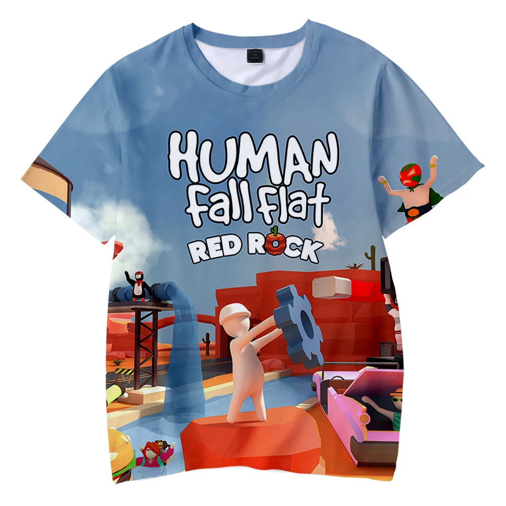 

Human Fall Flat 3D Printed Children T-shirts Fashion Summer Short Sleeve Tshirt Hot Sale Kids Casual Streetwear Clothes